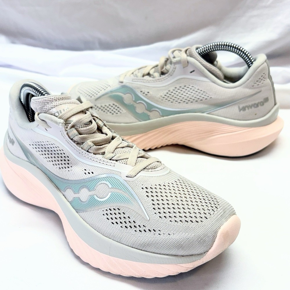 Saucony Kinvara 15 Running Shoes Women's US 5.5  Moon/Jade Sneakers‎ S10967-242